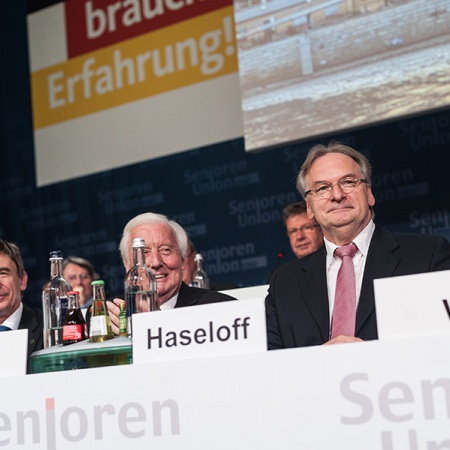 Heinz Soth, Leonhard Kuckart, Dr. Reiner Haseloff (v.l.n.r.)