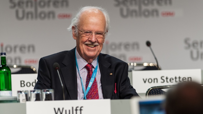 Prof. Dr. Otto Wulff, Vorsitzender der Senioren-Union der CDU