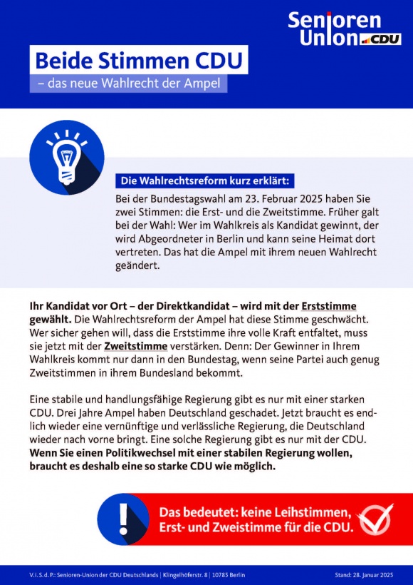 SU Flugblatt Neues Wahlrecht 2025