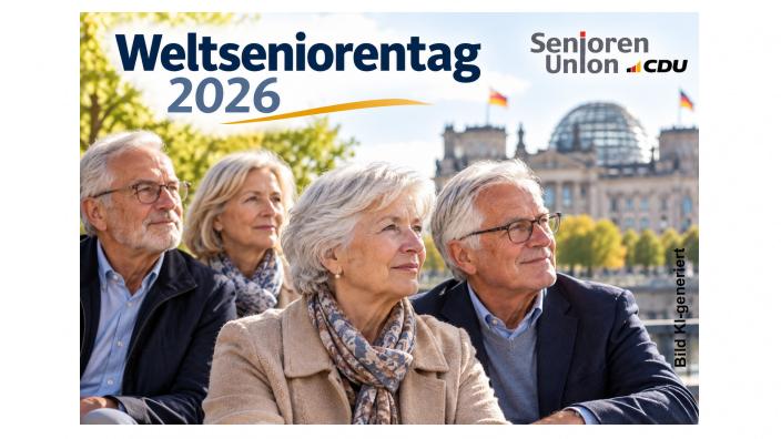 Senioren-Union der CDU zum Weltseniorentag 2026 - Alter ist Zukunft